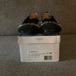 Authentic Coach CC 9.5 ballet flats with sequin heel and toe